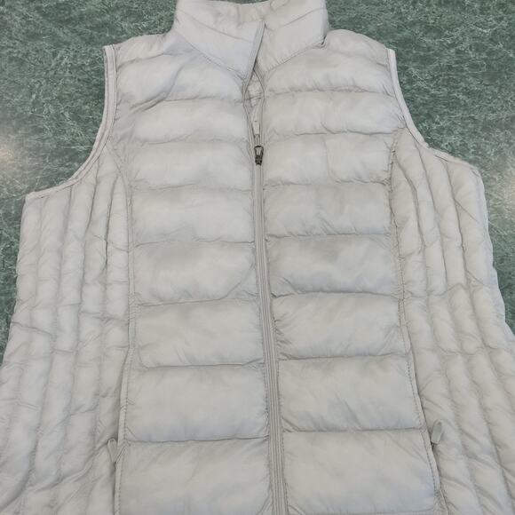 32 Degree Heat Women’s Full Zip Puffer Vest Gray Medium, Soft Lightweight Euc - Picture 4 of 13